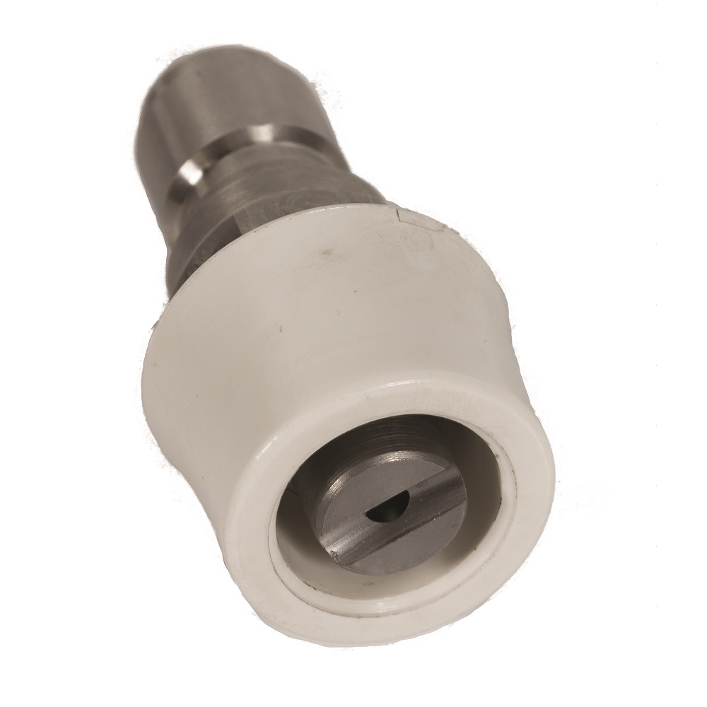 Supporting image for Buse courte blanc inox